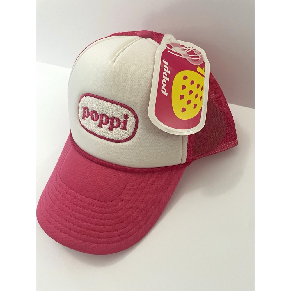 NWT Adult Poppi Serving Flavor Trucker Graphic Hat Pink White Target Collab OS